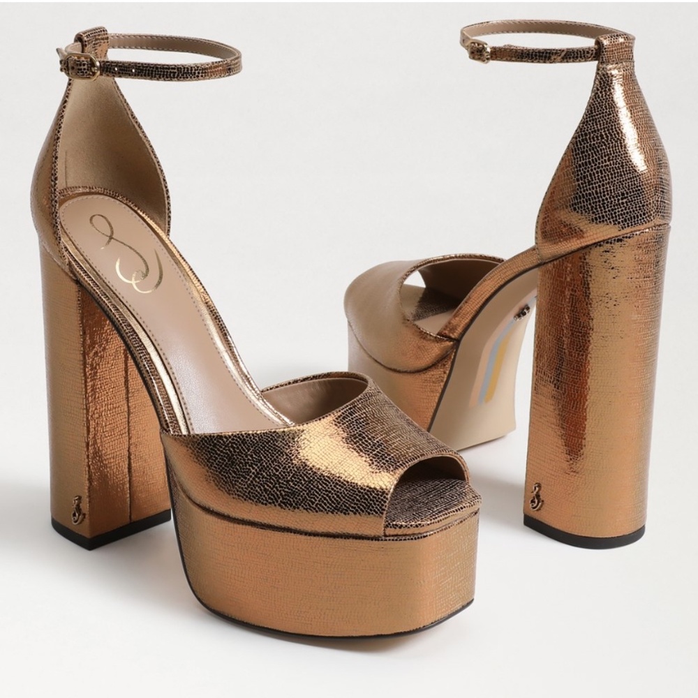 Platform block heel